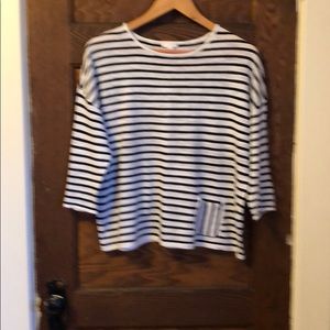 Black and white striped sweater